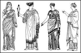 Fashion and Style Men and women both wore loose, dress-like garments Men wore knee-length chitons of linen or wool This would have allowed for the penises on the costumes to show from underneath