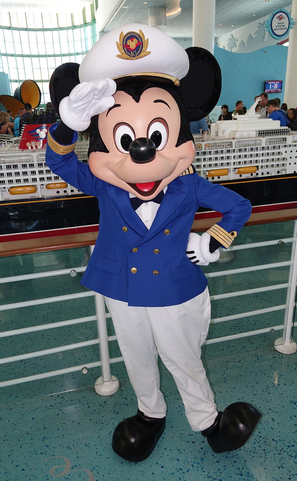 Once inside the terminal building, you can venture off to the outside for a better look at the Disney ship.
