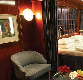 More like a private yacht tha a cruise ship, Corithia II accommodates oly 114 guests i 57 suites.