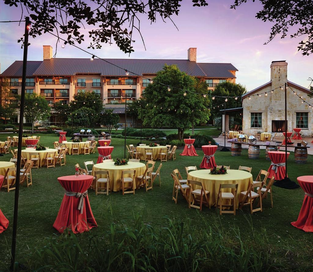 ARTFUL VENUES TO SPARK IMAGINATION. JW Marriott San Antonio Hill Country Resort & Spa offers an inspiring Texas Hill Country backdrop for expertly choreographed group gatherings.