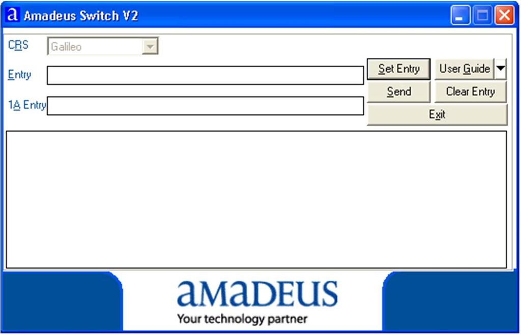 Amadeus Switch Amadeus Switch is a solution which is aimed for travel agency staff to quickly learn the Amadeus entries.