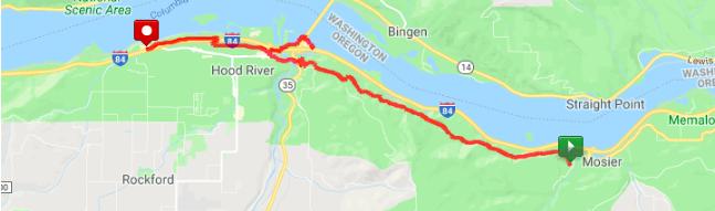 2018 Gorgeous Relay Legs 1-3 Gorgeous Relay Start: Mark O. Hatfield Trailhead, Mosier Take I-84 to Exit 69, Mosier. Follow the brown signs for the Historic Columbia River Hwy State Trail.