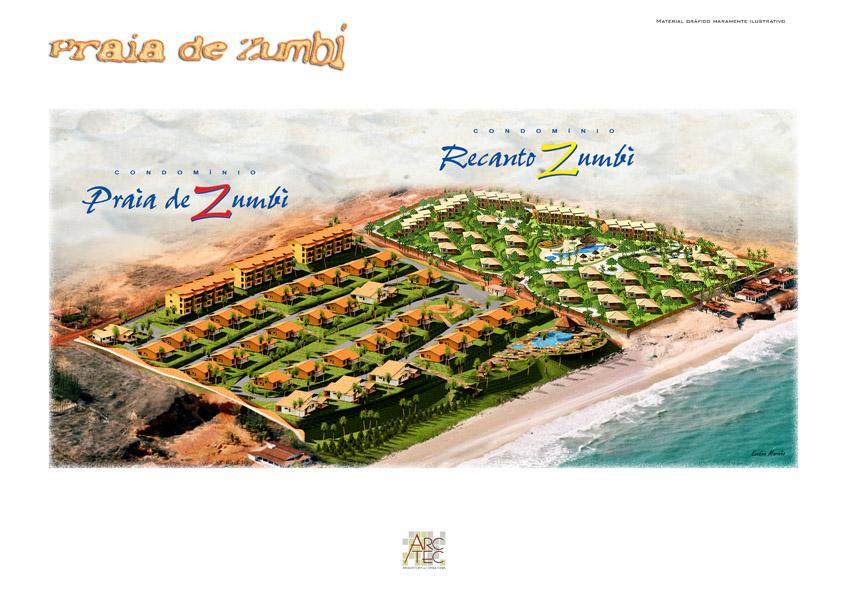 Condominium Praia de Zumbi II Zumbi Beach 60 km from Natal / Brazil Land with Architectural Project (also draining and sewage projects) Land 9.