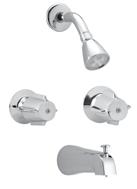 Value Engineered Tub & Shower Kits Complete Single Control Tub & Shower Kits Rough & Trim APPROVALS TNS - 100D VE - 770C Tub & Shower Trim, IPS Diverter Spout, Metal Lever Handle, Conventional Valve,