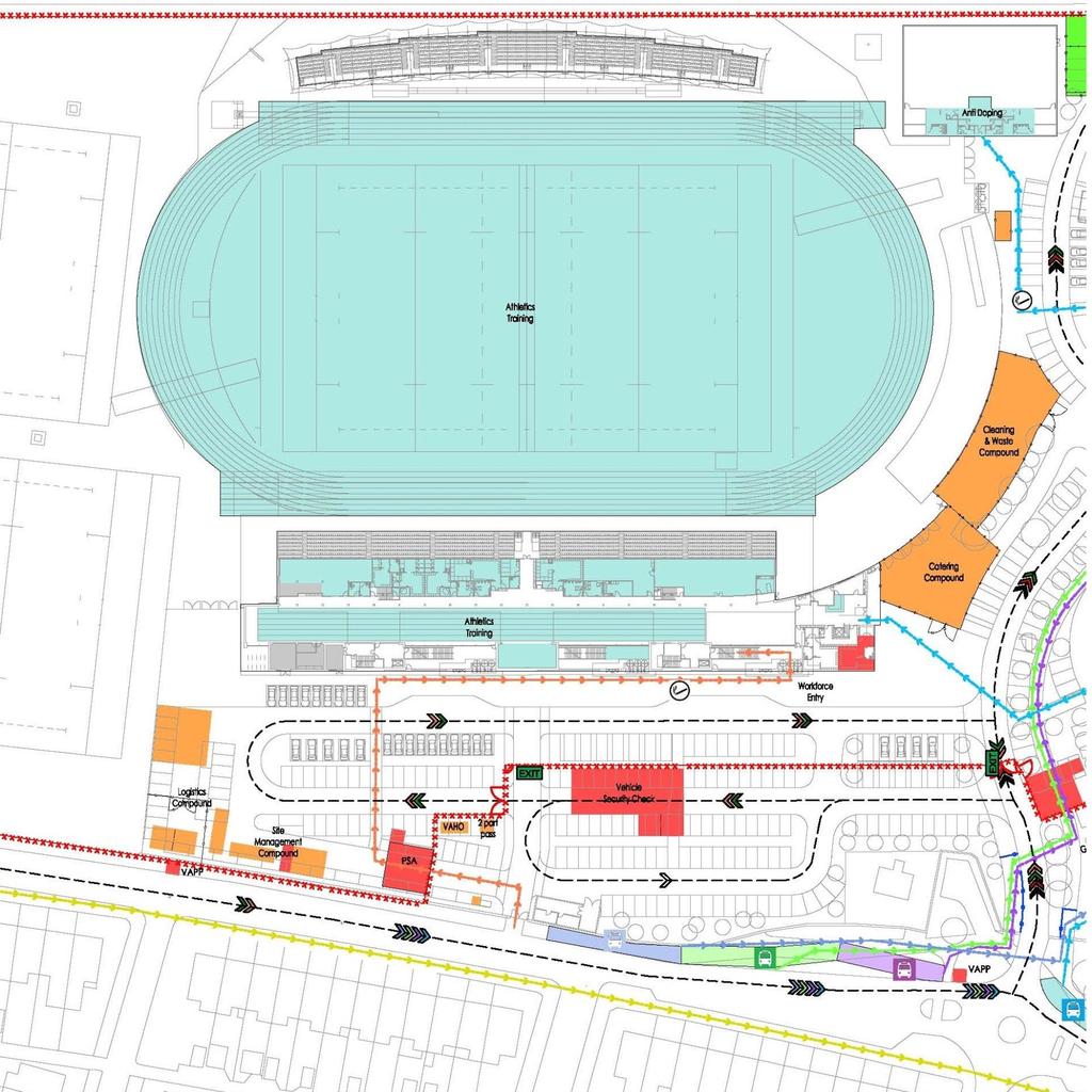 Temporary Overlay installations at Scotstoun Sports Campus The use of Scotstoun Sports Campus as a Games venue will unavoidably lead to some disruption to access, transport and parking in the local
