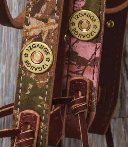 BP SB Headstalls Feature a 1" browband, 1" cheeks that taper to a 3/4" heel buckle, and alum tanned laces at bit ends.