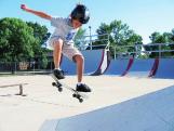 SKATEBOARDING CAMPS SKATEBOARDING CAMP Designed for campers who have completed any grade 4-8. A week-long program that provides time for extensive training with instructions.