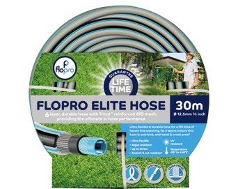 70300023 FLOPRO ELITE HOSE 15M 6 layer durable hose with Tricot reinforced ATS TM mesh, providing the ultimate in hose performance ltra flexible V resistant Algae resistant Pressure: up to 36 bar