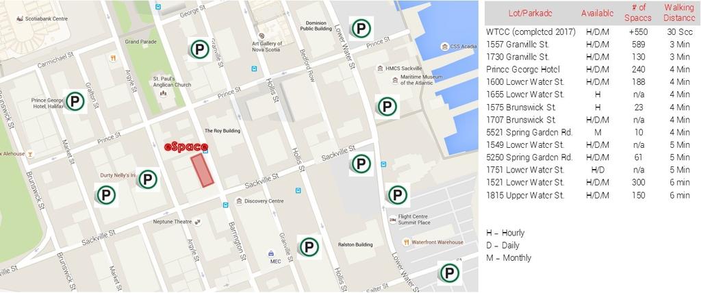 PARKING ANALYSIS In 2013 the Downtown Halifax Business District and the Spring Garden Road Business Association compiled data to determine the parking availability the downtown district.