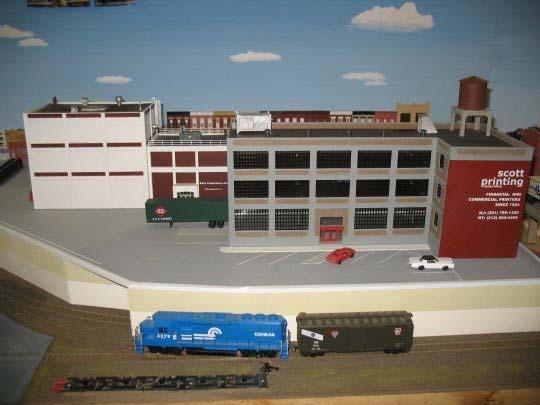 March Meet Layout Tour Preview Above: Scratch built and kit bashed industries in Jersey City