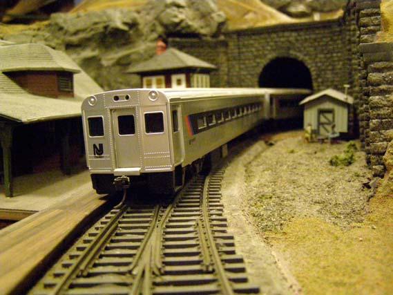 The mainline has just been restored to operation after double 2010 floods prevented access to the train room until the crew-lounge (basement) was restored.