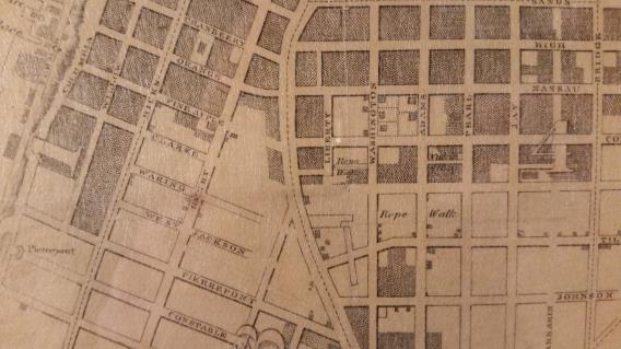 This are the close-up photographs of the rope walks area in the Hooker s map 1827.