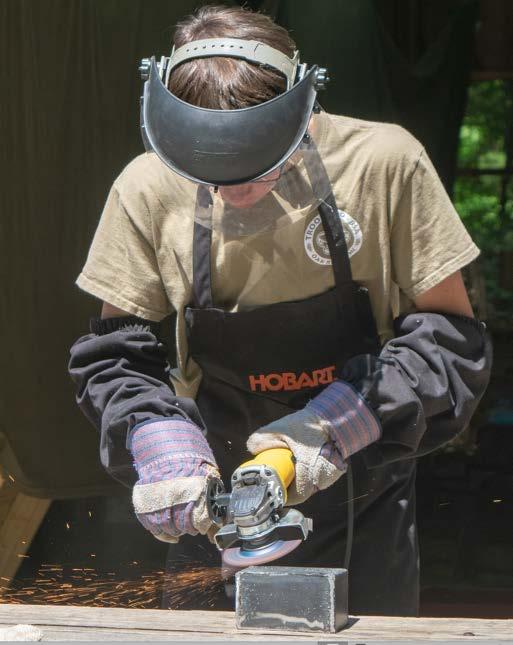 In Advanced Metalwork, Scouts learn to use a large coal forge. They also have more freedom in designing their final project for the week. NOTE: Advanced Welding is not a merit badge.