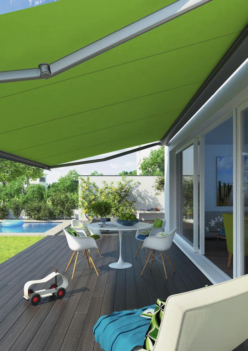 Red weinor barcassita II 2 Contents Product highlights 4 Awning fabrics 8 Frame colours 8 Opti grooved tube 9 BiConnect remote