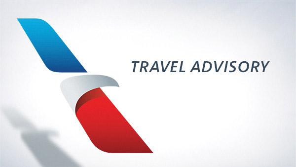 Hurricane Irma Update 2 - Inland Hurricane Irma Update 2 - Inland Travel Notice Exception Policy Issued: September 8, 2017 Update 2: September 12, 2017 Extend Impacted Travel Dates American Airlines