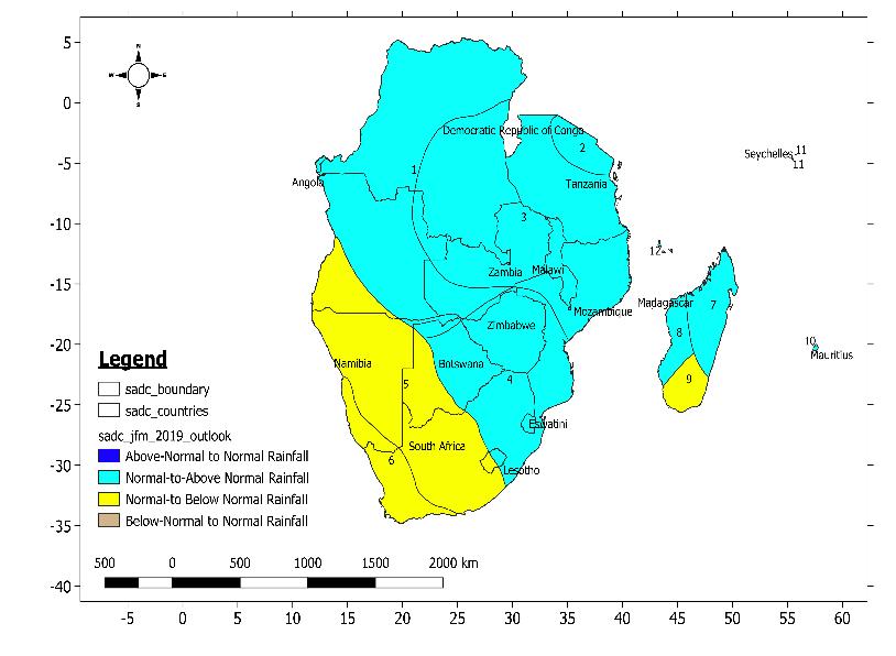 Zone 3: Northern half of Mozambique, bulk of Tanzania, Malawi, bulk of Zambia, eastern most Angola and south-eastern DRC Zone 4: Southern fringes of