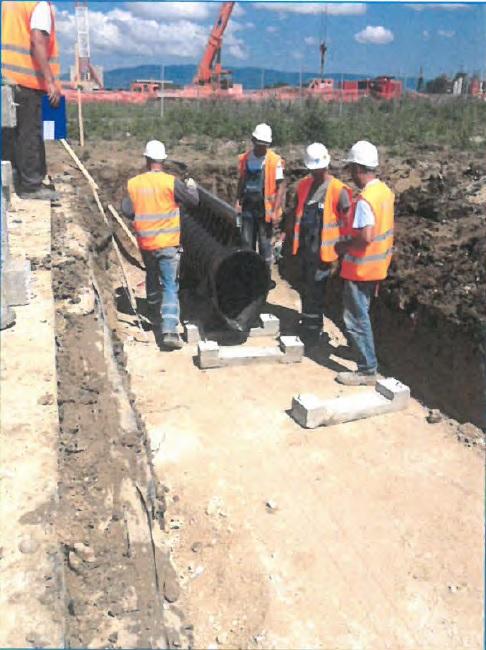 demanding construction work is upbuilding of drainage system