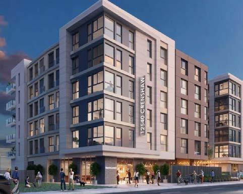 133-room TownePlace Suites extended-stay hotel on an L-shape parcel at the corner of Hawthorne and El Segundo boulevards.