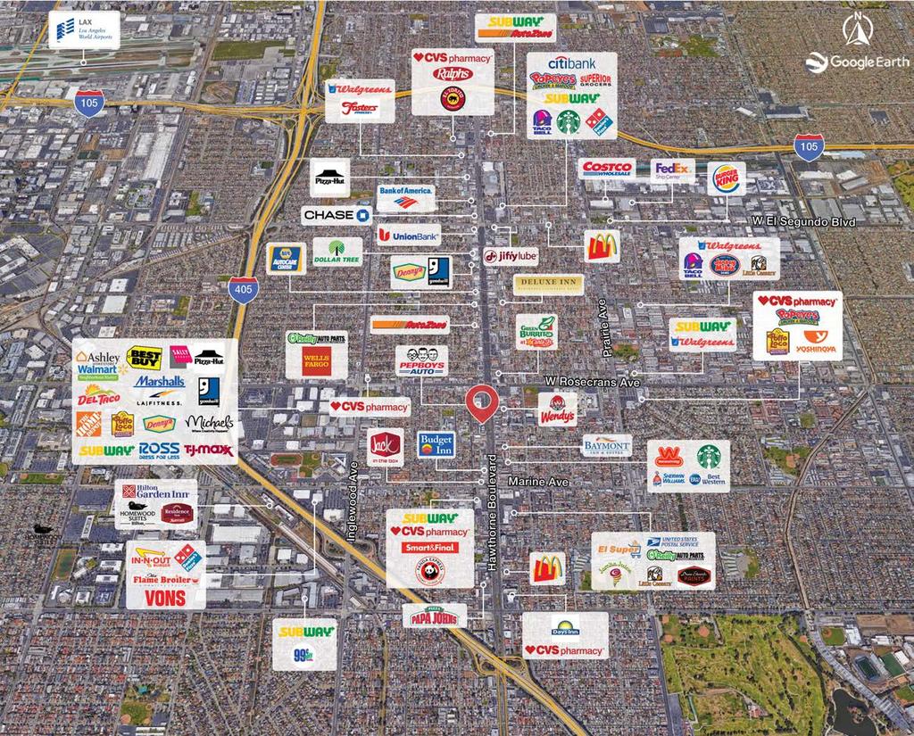 Retail Area Map Hawthorne Plaza Superior Grocers Starbucks Popeyes Chase Bank Jiffy Lube Dollar Tree 99 Cents only