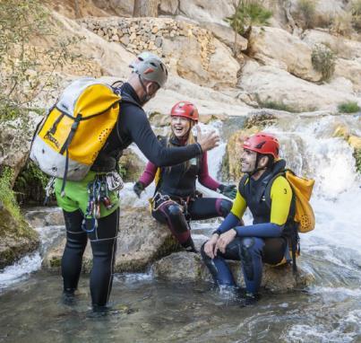 you can enjoy adrenaline activities such as canyoning, hiking or climbing.