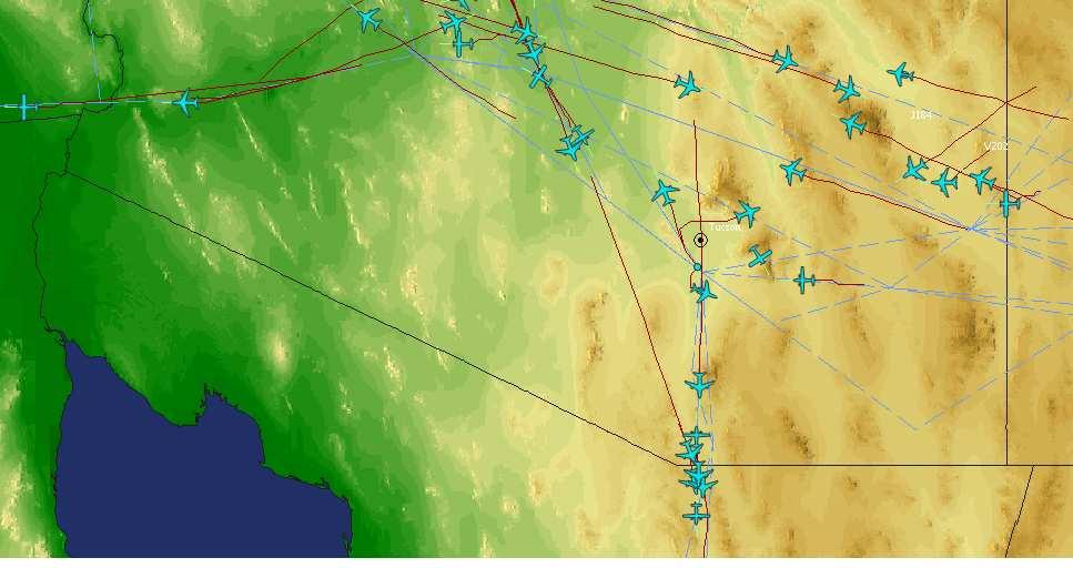 7 Figure 5: Airspace over Southern Arizona (from Flight Explorer PE). is roughly $6 per UA flight hour, which gives an annual cost of about $156,000 for the team of Reapers.