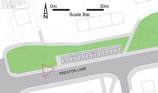 This would make it easier for vehicles to travel down Preston Lane Option i Artist s impression