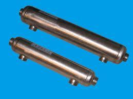 Tube and Shell Exchangers Stainless, (Titanium available for salt water applications) BTU Pool Size
