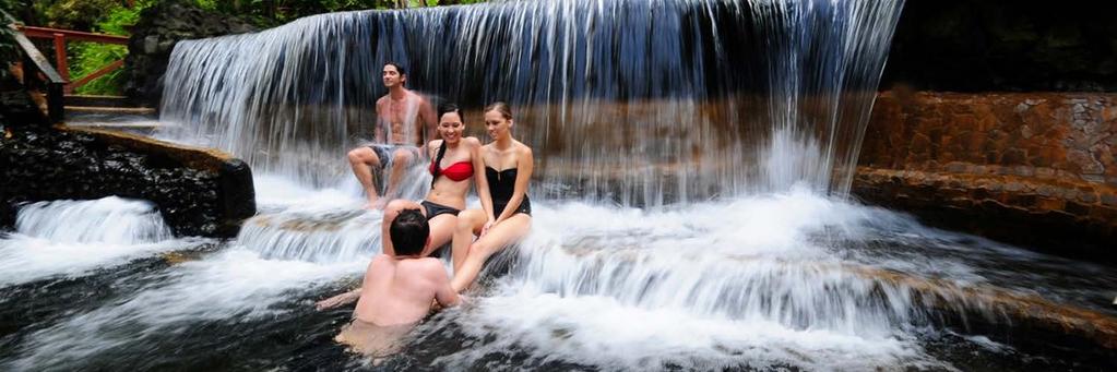 Combination Tour / Tabacon 22 Duration: Full Day Includes: Hanging Bridges, Waterfall, Arenal National Park Hike, Hot Springs, lunch & Dinner.