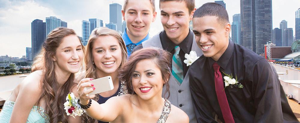 PROM CRUISES PACKAGES INCLUDE DJ Entertainment and Dancing Souvenir Spirit Tumbler One Free Adult Chaperone Ticket Per 25 Students SAIL THE NIGHT AWAY CLASSIC PROM MIDNIGHT AFTER-PROM 3-Hour Event