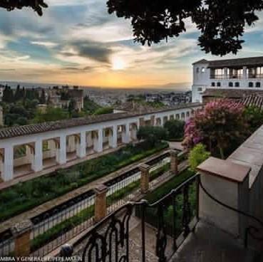 the guided tour of the Alhambra, you will enjoy a nice lunch at the Parador terrace, with breathtaking views over the Generalife gardens.