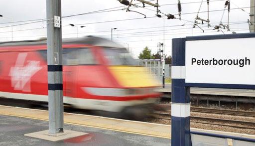 Peterborough railway station is approximately 0.