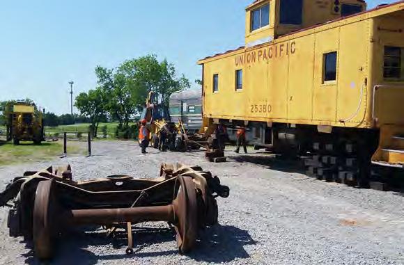 Photo by Anne Chilton The caboose wheel-less waiting for a