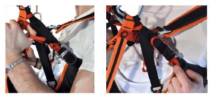 Shoulder-strap adjustment Shoulder-strap adjustment enables the harness to be adjusted to the pilot s