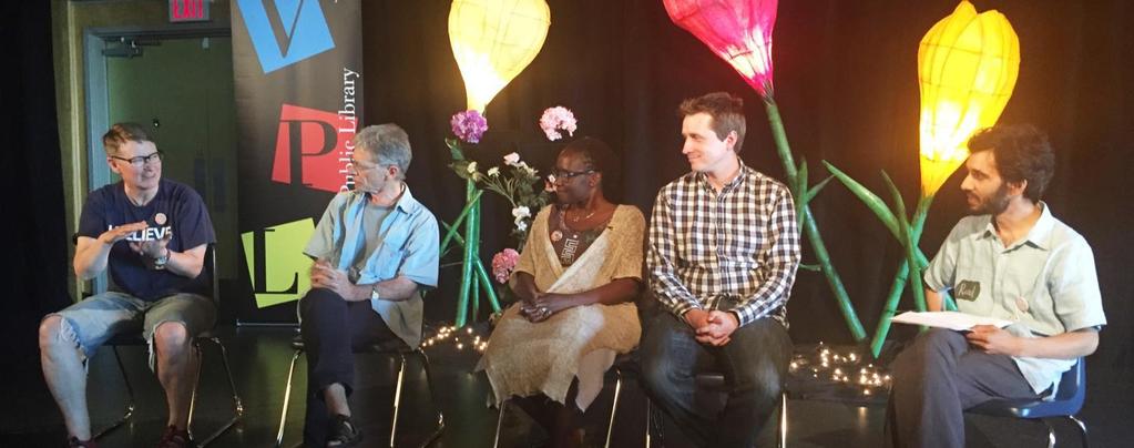 May 27: Gathering of Poets Moberly Arts and Cultural Centre Commissioner Evans attended a Poetry in Parks special