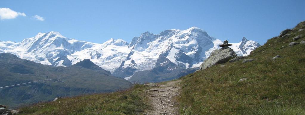 High above Zermatt Friday 26 to Monday 29 August 2016 Four days of hiking high above Zermatt, surrounded by 4000-m peaks and glaciers.