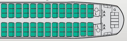 1. 106 seat E190 configuration shown in