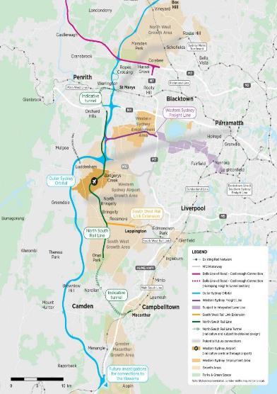 TRANSPORT INFRASTRUCTURE Significant investment connecting Western Sydney $5.3 billion Western Sydney Airport 10 year, $3.