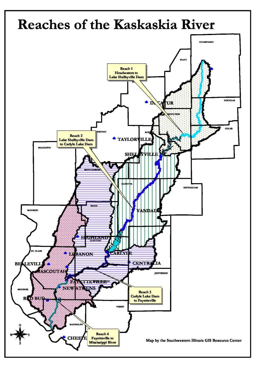 There are three USACE Civil Works Projects located within the Kaskaskia River Watershed Lake Shelbyville, Carlyle Lake and the Kaskaskia River Project: 1.