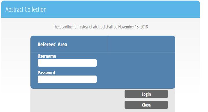 ABSTRACT REVIEW Through a special link, referees can have access to the Referees Area. Referees may consult the abstracts and assignaratingtoeachone.
