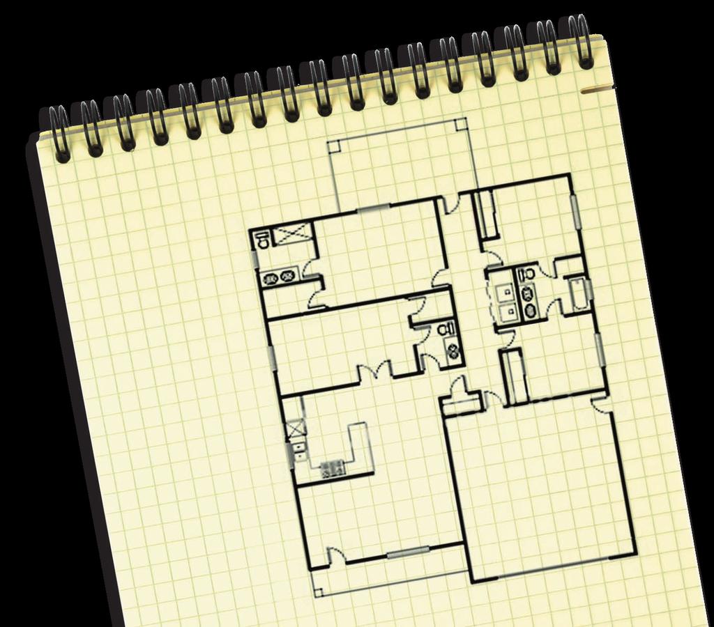 Map Your Home With the help of your family, draw a mini-map of your home. Sketch the walls of the rooms. Use a pencil. It doesn t need to be perfect!