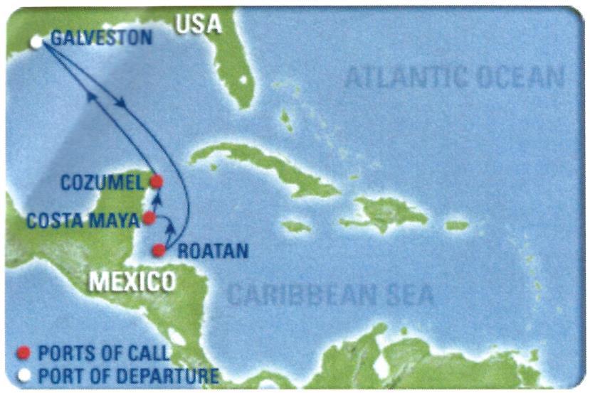 Western Caribbean Itinerary Sunday April 22 to Sunday