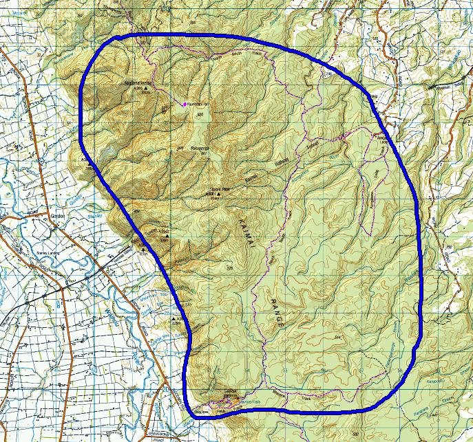 Zone Definition Targets Wairere South from Thompsons Track Saddle to Wairere Track New standard Kaimai 12 bunk hut E of Thompsons saddle New standard Kaimai 12 bunk hut SW of Aongatete Lodge
