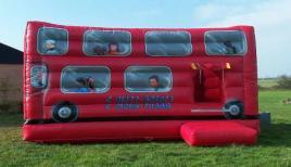 ! Fun Bus 10x15X8 8 Big Red Fun Bus. KBL 1 Safety front With shower cover 75.