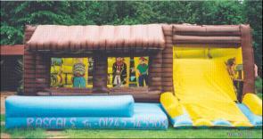 00 3-12 SLIDE BOUNCER DELUXE Pirate Theme 18 x 16 Top of the range Castle/slide combination, with full size