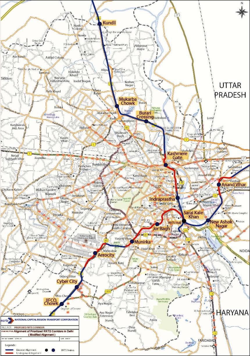 Multi-modal integration and Inter-0peratibility All the 3 RRTS corridors will be converge at Sarai Kale Khan and will be inter-operable Teams of both NCRTC and DMRC are working in close coordination