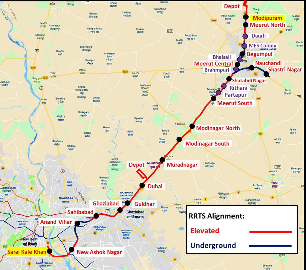 Delhi-Meerut RRTS Corridor Three prioritized corridors (DelhiMeerut, Delhi-Panipat and DelhiAlwar) will be implemented in Phase I of RRTS by NCRTC The Delhi-Meerut