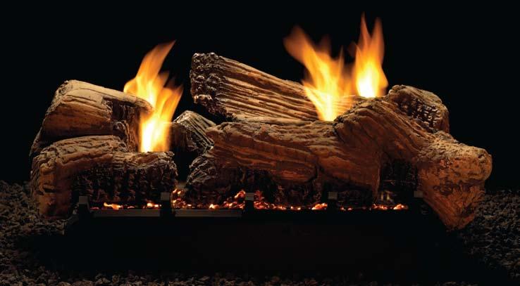 Slope Glaze Vista Burner and Stone River Log Set Just like a real wood fire, the Stone River ceramic fiber Log Set provides a different look from