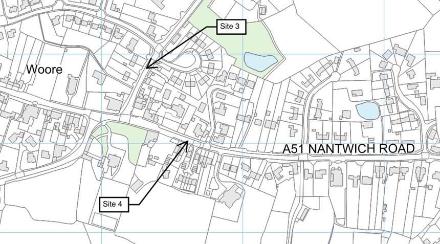 Appendix A Traffic Survey Locations and results Figure A15: Extract from Ordnance survey map showing two speed and volume data points (Sites 3 and 4) Table 4: Traffic survey results Sites 3 and 4