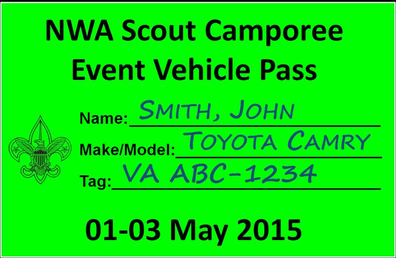 PREPARATIONS Base Access Requirements. The Spring Camporee is considered a "General Public Visitation" by Northwest Annex Base Security.