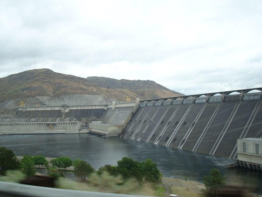 Alene Lake and Grand Coulee Dam. We learned that dams cannot be named after the rivers that flow into the dam. Hence, the name Coulee was selected rather than the Columbia River Dam.